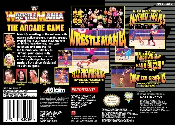 WWF WrestleMania - The Arcade Game (USA) box cover back